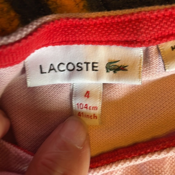 Lacoste Peachy / pinky Sleeveless Dress with Logo - Picture 3 of 4